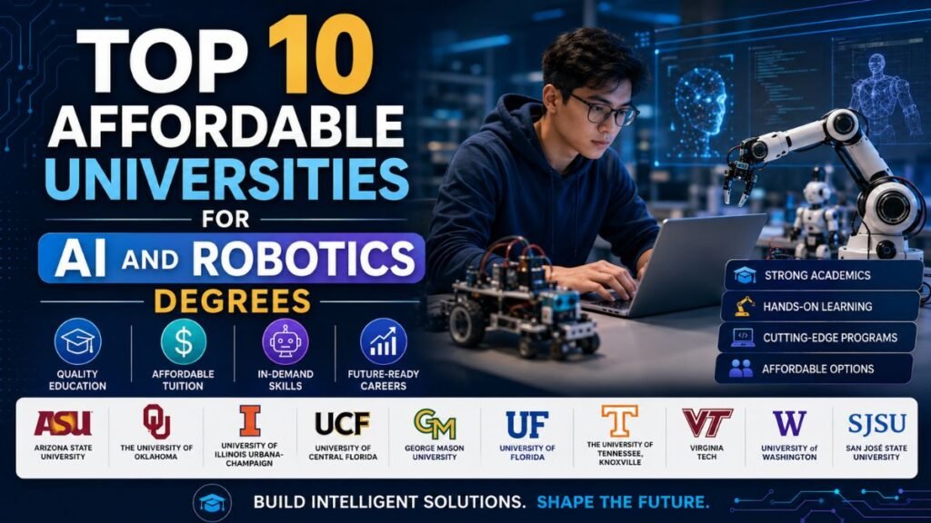 Top 10 Affordable Universities for AI and Robotics Degrees