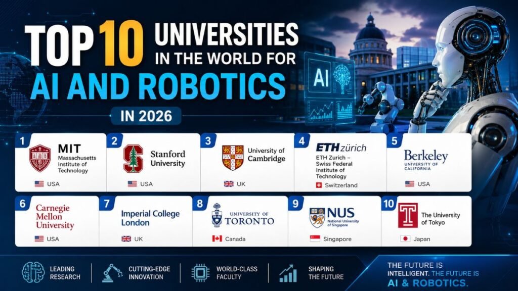 Top 10 Universities in the World for AI and Robotics in 2026
